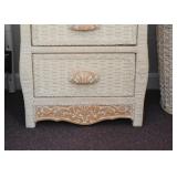 Pair of Contemporary Wicker Nightstands