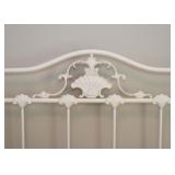 Full Size White Metal Bed (Headboard, Frame, Mattress & Box Spring)