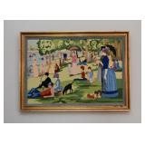 Framed Seurat Needlepoint