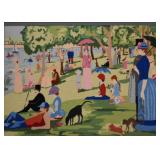 Framed Seurat Needlepoint