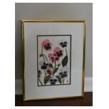 Chinese Pansies Artwork, Signed