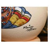 Hand Painted Ostrich Eggs - Signed by Artist