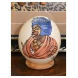 Hand Painted Ostrich Eggs - Signed by Artist