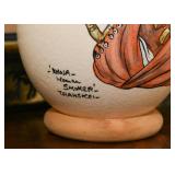 Hand Painted Ostrich Eggs - Signed by Artist