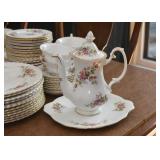 Royal Albert China Set (England) - Moss Rose Pattern