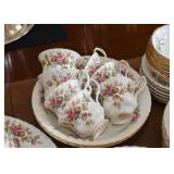 Royal Albert China Set (England) - Moss Rose Pattern