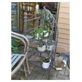 Spiral Garden Plant Stand, Succulents in Flower Pots