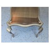 Metal Cocktail / Coffee Table with Glass Top