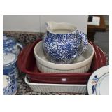 Blue & White Pitcher, Baking Dishes