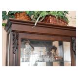 Tall Lighted Display Cabinet with Glass Shelves