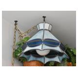 Stained Glass Swag Lamp / Ceiling Pendant Light