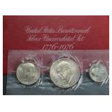 US Bicentennial Silver Uncirculated Coin Set