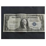 One Dollar Bill Note - Silver Certificate, Blue