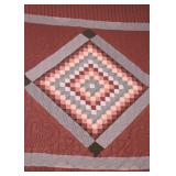 Lovely Handmade Amish Quilt, Wooden Quilt Wall Hanger