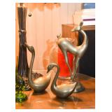 Brass Figurines - Deer & Swans