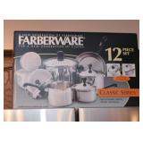 12 Piece Set of Farberware Pots & Pans - New in Box, Unopened