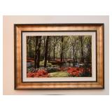 Framed Persian Tabriz Carpet Artwork / Wall Hanging