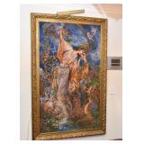 Framed Persian Tabriz Carpet Artwork / Wall Hanging