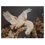 Large Shadowbox / 3-D Artwork with Birds (taxidermy / real feathers?)