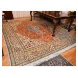 Persian Tabas Carpet / Rug with Animals (approx. 11