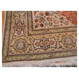 Persian Tabas Carpet / Rug with Animals (approx. 11