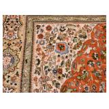 Persian Tabas Carpet / Rug with Animals (approx. 11