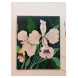 Ceramic / Glazed Tile Wall Hanging (Irises)