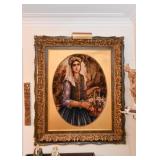 Framed Persian Tabriz Carpet Artwork / Wall Hanging