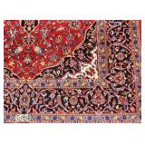 Persian Iranian Kashan Carpet / Rug, Signed (approx. 7