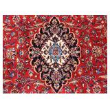 Persian Iranian Kashan Carpet / Rug, Signed (approx. 7