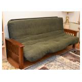 Wood Futon with Cushion / Mattress