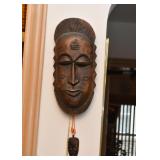 Wood Carved African Wall Hanging / Mask