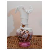 Hand Painted Art Glass Vase