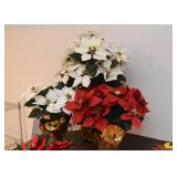Artificial Poinsettias - Christmas Decor