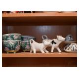 Bowls, Cow Creamers, Teacups