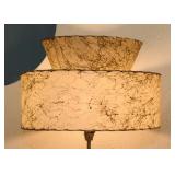 MCM Lucite & Wood Table Lamp with Fiberglass Shade