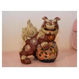 Ceramic Foo Dog Figure / Statue