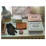 Jewelry / Trinket Boxes, Old Photo Album, Gloves, Yo-Yo Throw Pillow