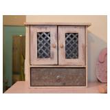 Small Storage Cabinet (Wood & Galvanized Metal)