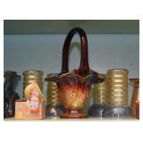 Vintage Carnival Glass (Blue & Orange)