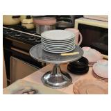 Metal Dessert Pedestal / Cake Plate, Dessert Plates