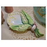 Vintage Lily of the Valley Pottery Dish