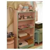 Pink & Teal Painted Bookshelf