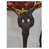 Antique Upholstered Bench (Detail of Leg)