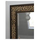 Wall Mirror with Leopard Print Frame