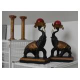 Home Decor - Pillar Candlesticks & Elephant Candle Holders