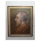 Framed Artwork / Painting - Portrait, Signed