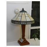 Mission Style Stained Glass Table Lamp
