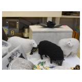 Sheep Figurines, Decorative Box