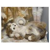 Cat Figure with Real Fur